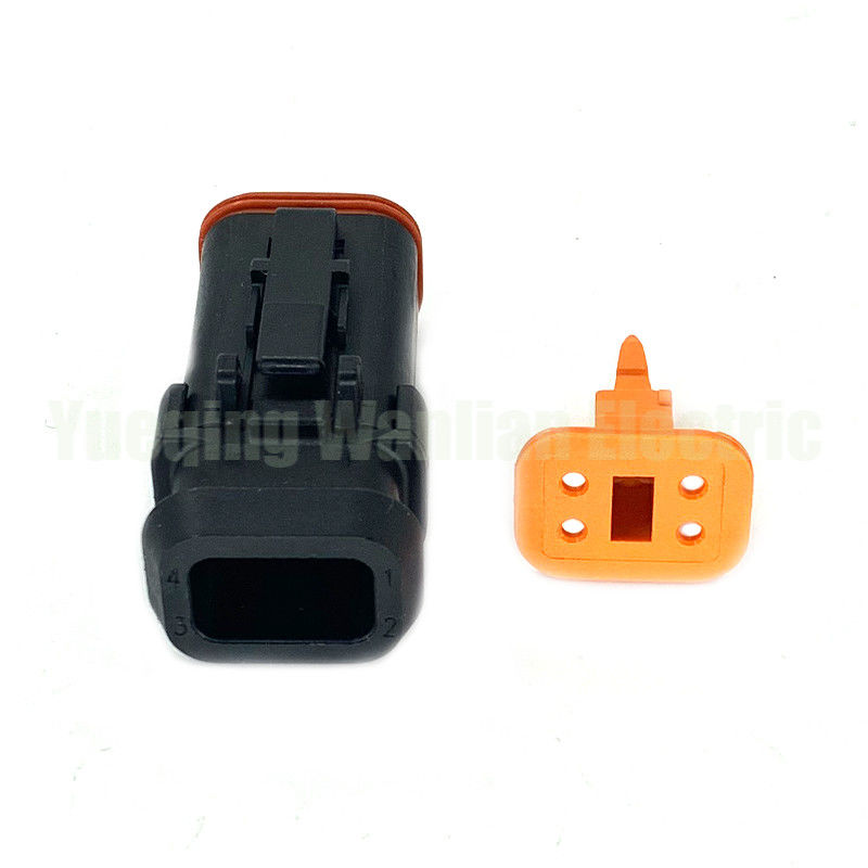 4 pin DT06-4S-EP11 plugue elétrico de plástico conector de cabos de arnês de fiação à prova d'água conector de cabo Female Connector With Long End Cap