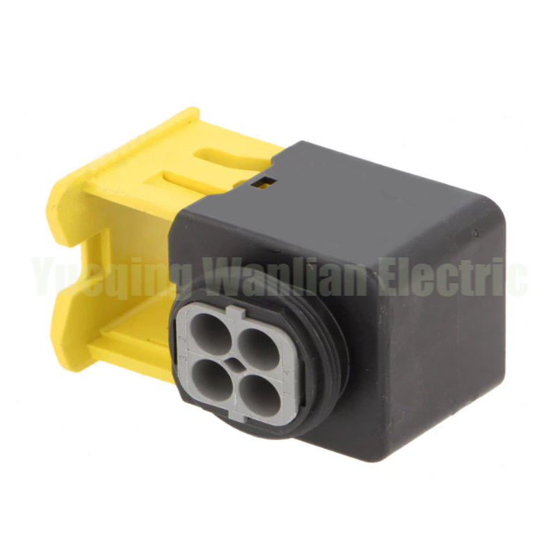 4 pin HDSCS conector 2-1418390-1 preto Shell cinza chave à prova d'água conector feminino