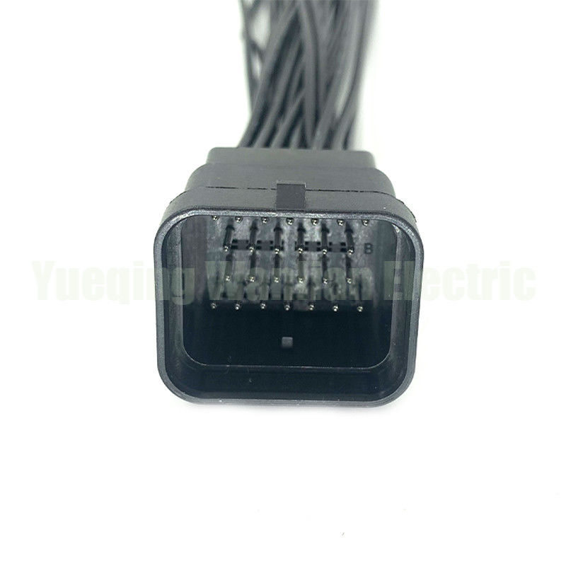 26 pinos WL2621-1.2-11 preto selado à prova d'água elétrico plugue do conector do chicote de fios automático