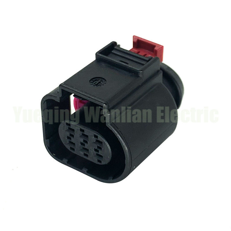 6 Pin 4H0973713 Elemento de controlo da válvula de aceleração Sensor de temperatura automático Conector de deflação