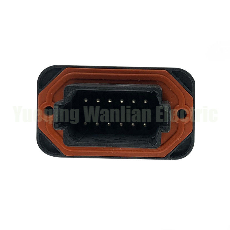 12 pin DT15-12PB Conector automóvel preto DT pin direito PCB cabeçalho de montagem fio para a placa tomada