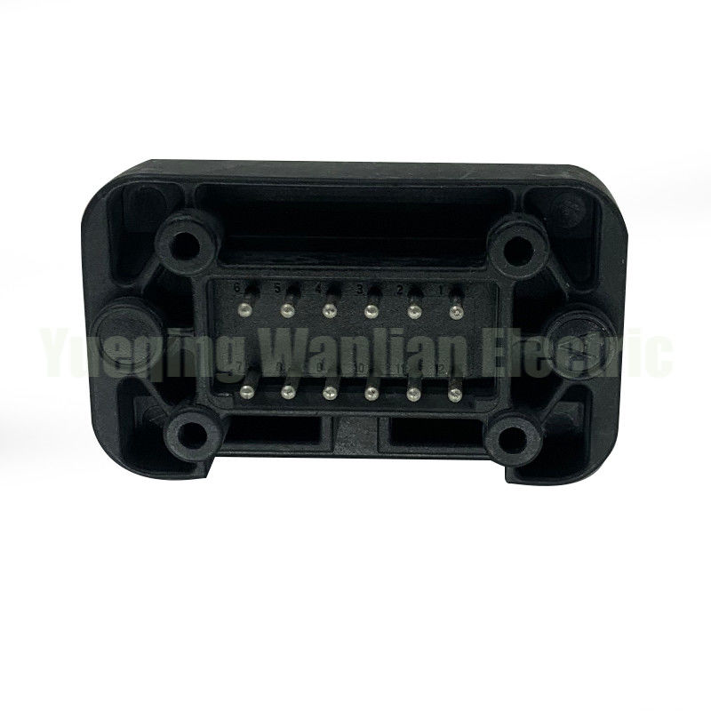 12 pin DT15-12PB Conector automóvel preto DT pin direito PCB cabeçalho de montagem fio para a placa tomada