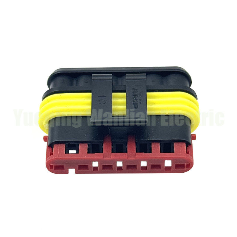 6 Pin 282090-1 Socket Circular Superseal Crimp sem contatos Conector de fio automático